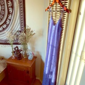 Sheer lace floor length dress